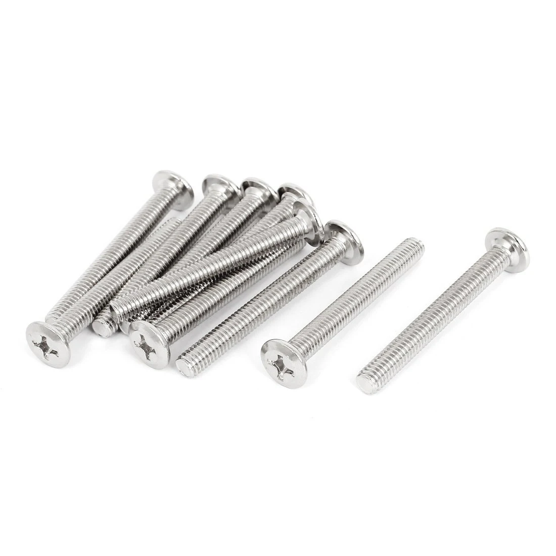 M6x50mm Phillips Countersunk Head Flush End Machine Screws Bolts 10pcs