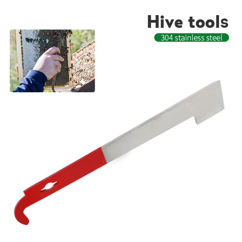 

Brand Stainless Steel Beekeeping Tools Hive Tool Suitable for Honey Scraper Clean Red Beekeeping Equipment