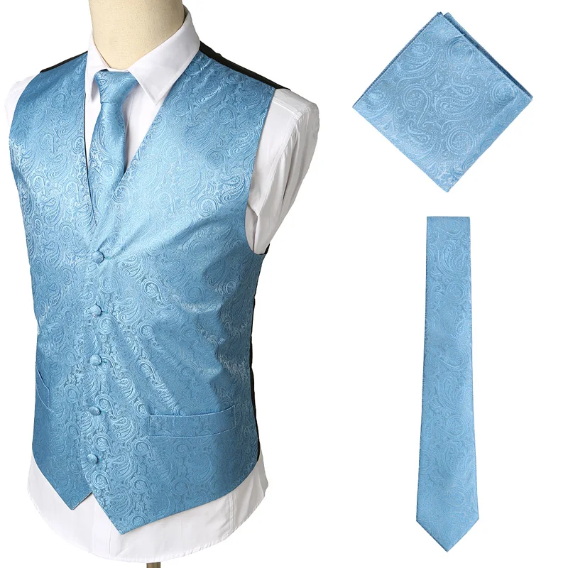 gravata lenço conjunto 2019 clássico jacquard colete