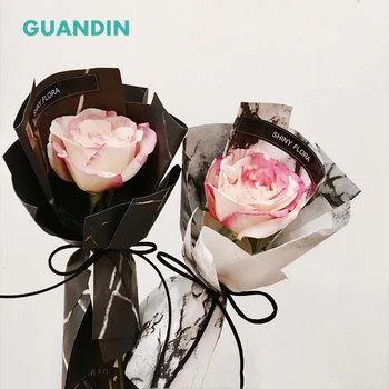 

GUANDIN, Red Flower Wrapping Paper Thick Marble Paper Flower Flower Shop Floral Bouquet Packaging Material 20/Pcs