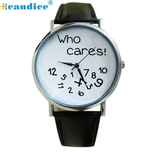 Reloj 2017 Новый Горячий Продажа Женщины Мужчины Кто Заботится Кожа Повседневная Часы Аналоговые Кварцевые Наручные Часы Часы 17Jan14