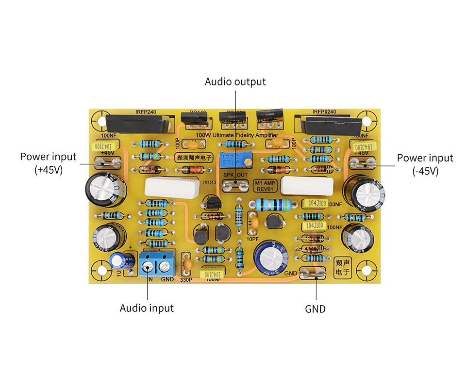 AIYIMA 100 Вт Diy Аудио Максимальная точность усилитель плата MOS трубка IRFP240 IRFP9240 класс AB FET усилитель доска готовая плата