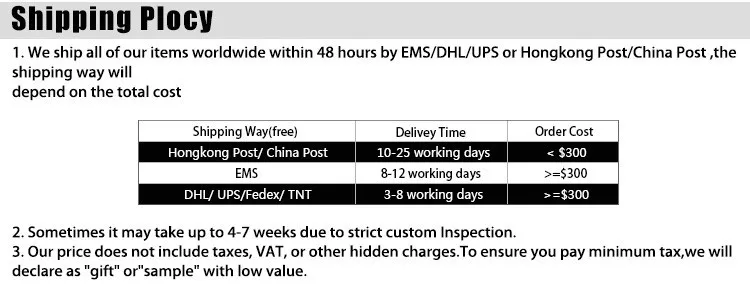 shipping policy