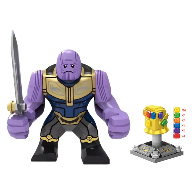 

2019 Marvel Avengers Super Heroes Thanos Infinity Gauntlet With Power Stones Building Blocks Bricks Education Toys For Children