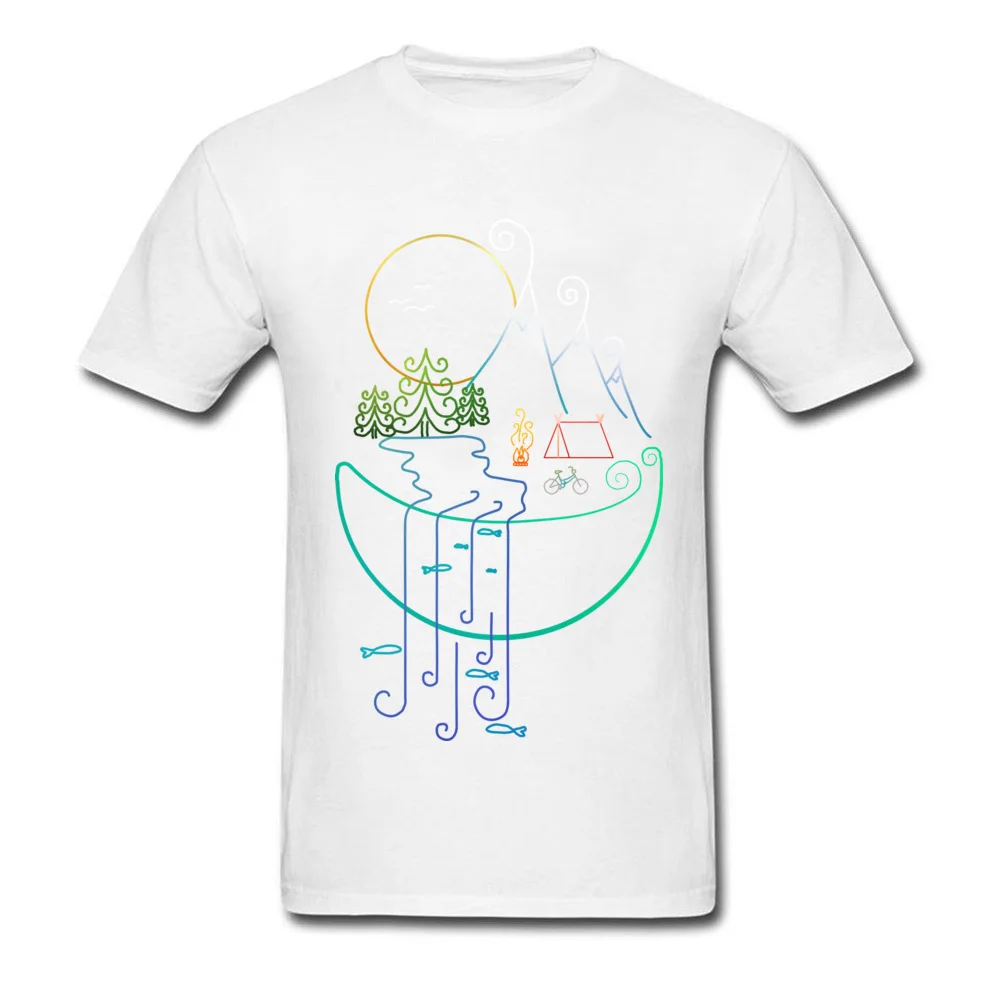 comfortableCool Short Sleeve Tops Tees Summer/Fall 2018 New Fashion Crewneck Pure Cotton Tops Tees Men T-Shirt Mountai tour  Mountai tour white