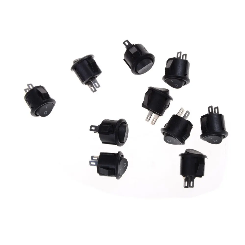 16mm Small Round Boat Rocker Switches 2 Pin ON-OFF Rocker Switch Wholesale low price 10Pcs/lot Hot Selling