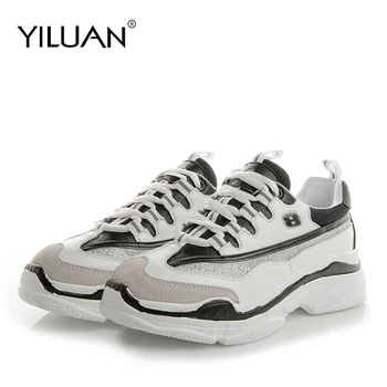 

Yiluan Small code 32-39 yards thick bottom spring casual platform ladies shoes round head platform sneakers women shoes