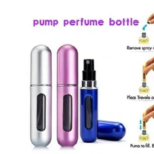 100 шт./лот 5 мл мини многоразовый флакон распылитель для духов для путешествий Чехол с распылителем для ароматического насоса 5 мл