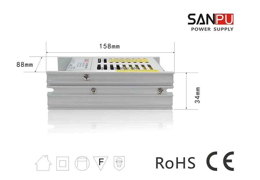 SANPU SMPS Светодиодный источник питания 150 Вт 12 В 12.5A AC DC 100 240 в импульсный