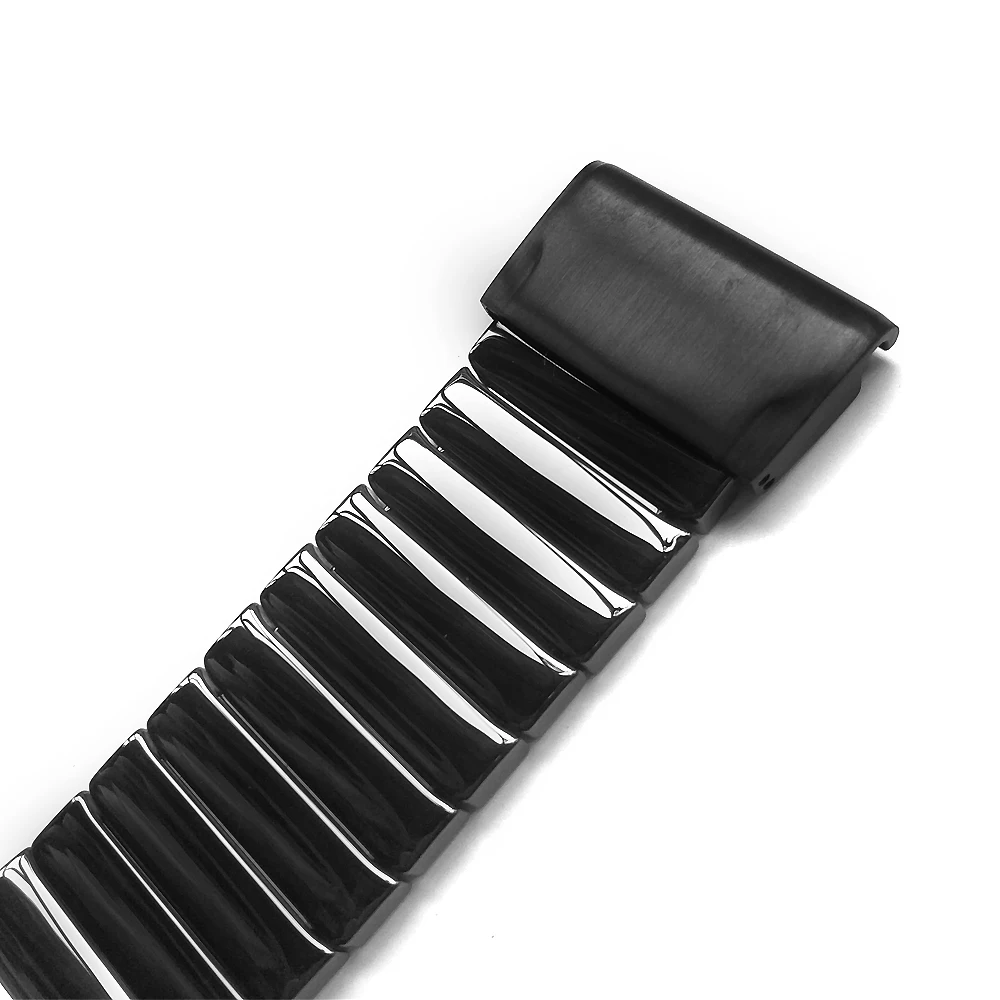 Metal ajuste rápido borboleta fivela pulseira cerâmica