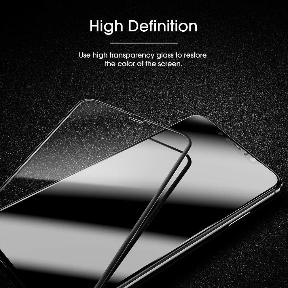 9D черное закаленное стекло для iPhone 7 8 6Plus X XS XR XSMAX Защита экрана для iPhone6S 7 8Plus стекло полное покрытие пленка