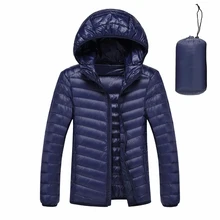 Nuevos hombres chaqueta de invierno Ultra ligero 90% pato blanco Down chaquetas Casual invierno portátil para hombres abajo Parkas más tamaño NF0A3C6E