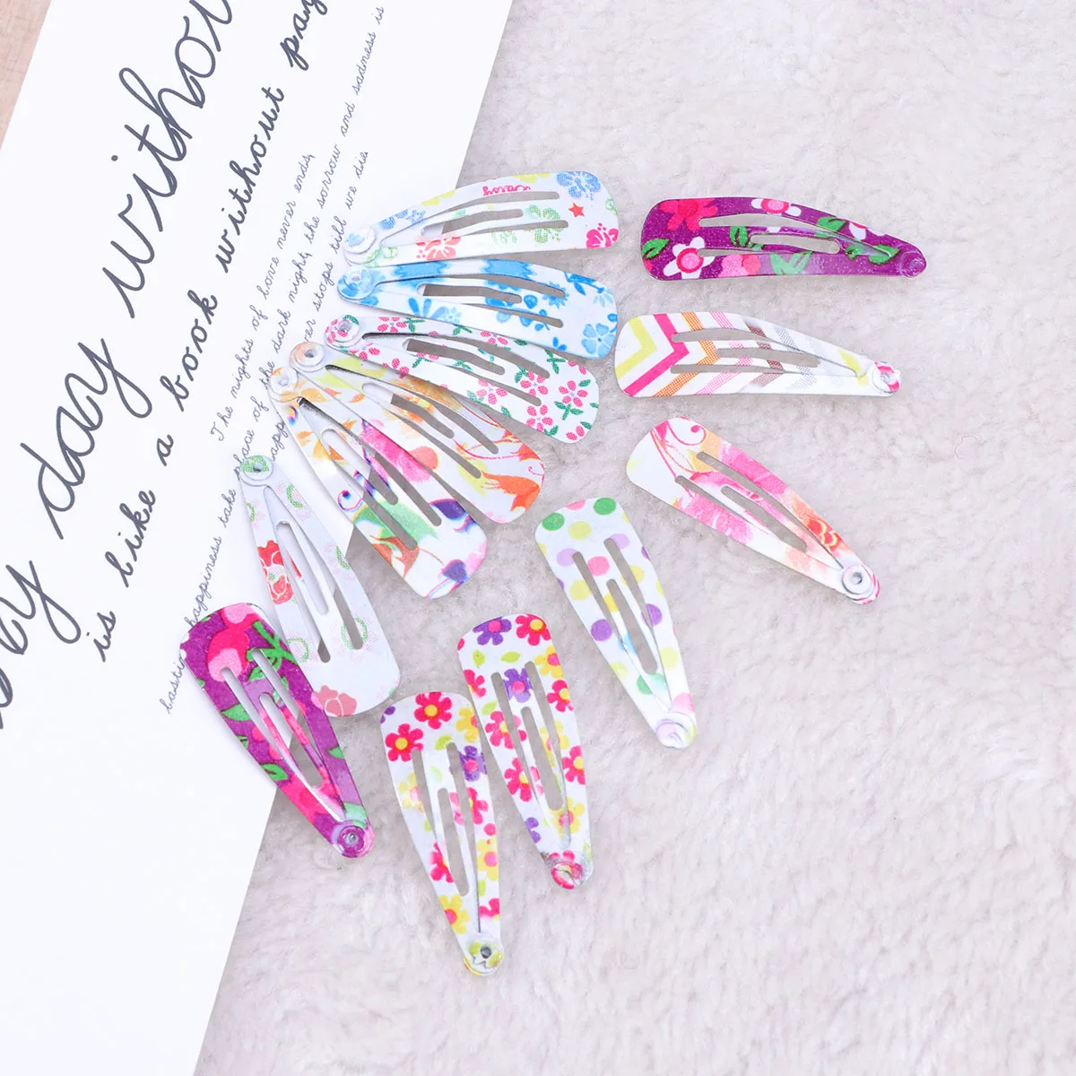 100 pcs grampos de cabelo metal floral