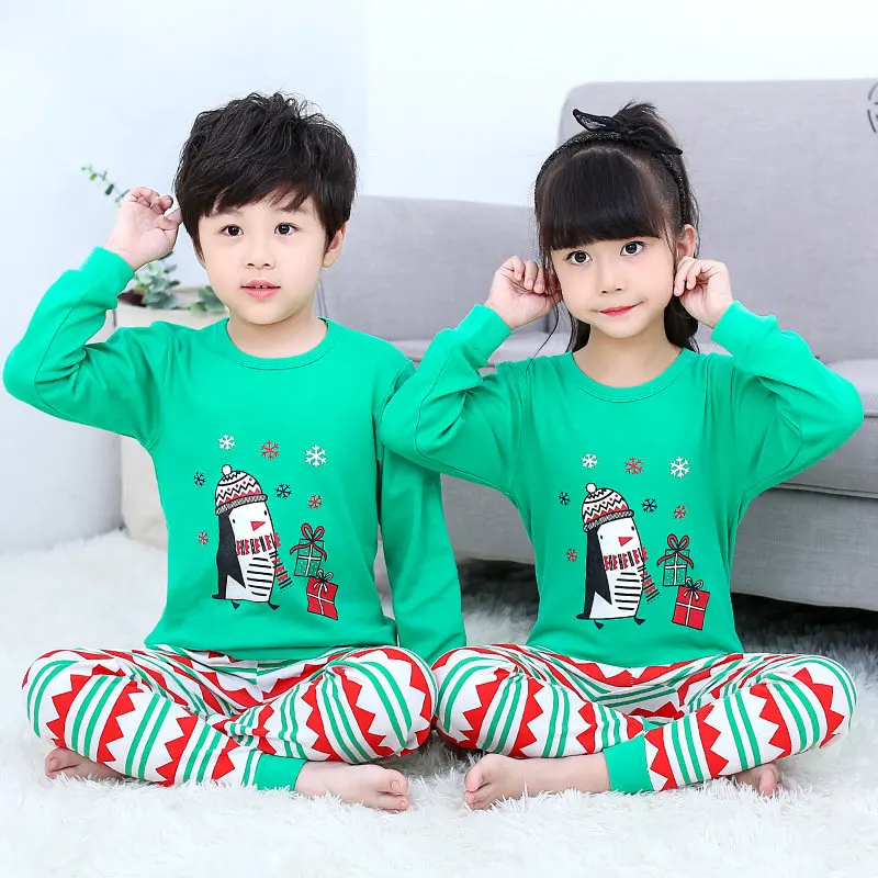 Коллекция года, Зимние Детские пижамы с длинными рукавами одежда для сна для мальчиков комплекты одежды из футболки и штанов одежда для маленьких девочек Ночной костюм - Цвет: JBA-20