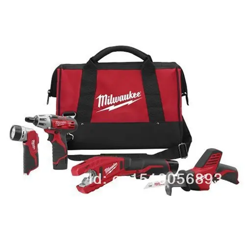 On Sales !! Milwaukee 2490-24 12-Volt Compact Drill Hackzall Saw Pipe Cutter and Worklight Combo Kit |