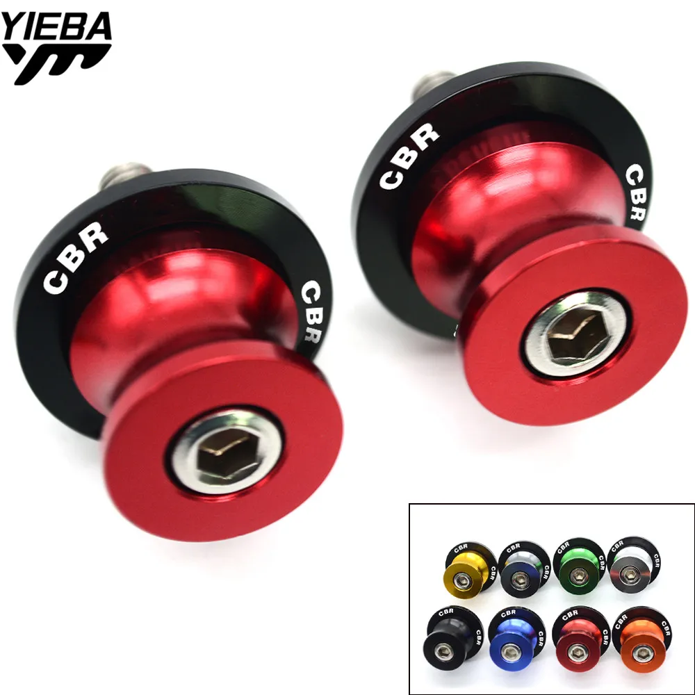 For Honda CBR 600 900 929 1000 RR ST1300 CB600F CBF1000 CBR1100XX Motorbike CNC Swingarm Swing Arm Spools Sliders 8mm CBR LOGO