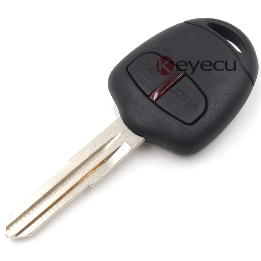 Keyecu Keyless Remoto Key Fob 2 Botão 433 MHz ID46 Chip para Mitsubishi
