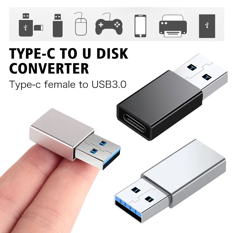 

Type-C To USB3.0 Male Adapter Type-C To USB3.0 Adapter USB To Type-C Adapter Aluminium Alloy USB 3.0 Type-C Charge Cable