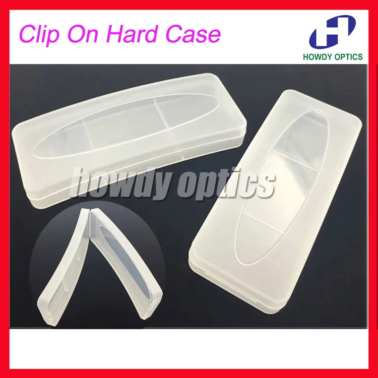 20pcs PVC Hard case for Glasses Eyeglasses Sunglass Clip On Sunglasses Case Box 14.8x5.8x2.0cm