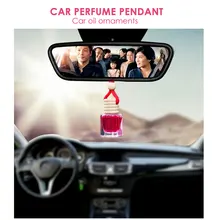 Многоцветное стекло заднего вида Зеркало Автомобильный парфюм подвешиваемый долговечные авто аксессуары духи бутылки универсальный чистый воздух