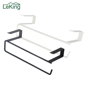 

New Iron Kitchen Tissue Holder Hanging Bathroom Toilet Roll Paper Holder Towel Rack Kitchen Cabinet Door Hook Storage Organizer