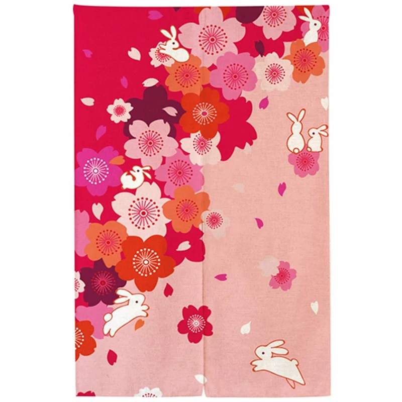 Japan North Gate Road Shower Curtain Full Moon Tapestry Kitchen Curtain Printing Rabbit Curtain