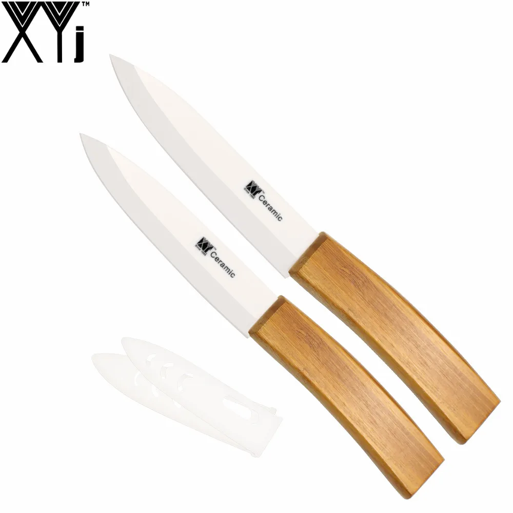 Bamboo Handle Ceramic Knives XYj White Blade 4 Inch Utility 5 Inch Sciling Kitchen Knife 100% Brand Cooking Tools 2 Piecs Set Bamboo Handle Ceramic Knives XYj White Blade 4 Inch Utility 5 Inch Sciling Kitchen Knife 100% Brand Cooking Tools 2 Piecs Set