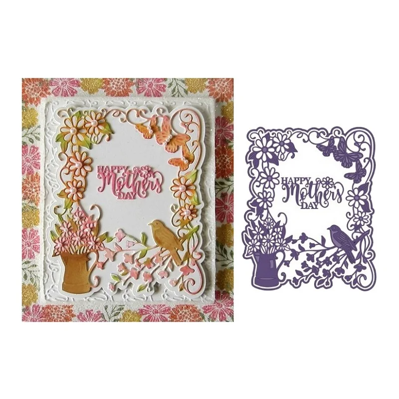 

Estel METAL CUTTING DIES Cut Vine Happy Mother Day DIY Scrapbook PAPER CRAFT card album embossing stencils template punch