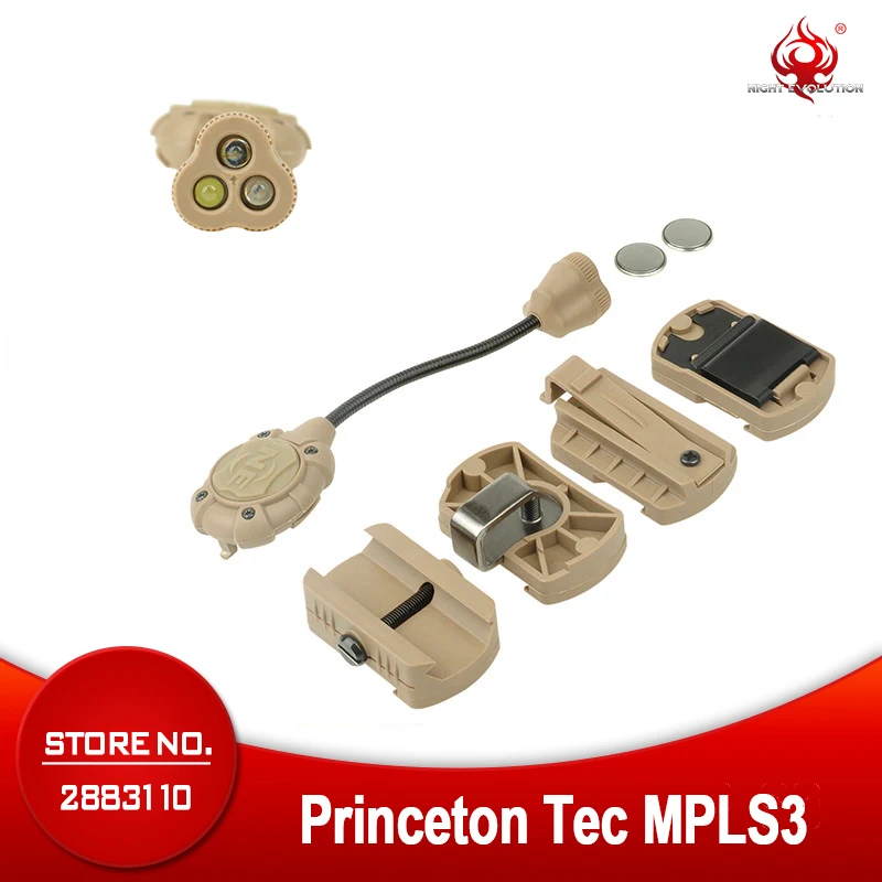 

Night-Evolution Princeton Tec MPLS3 Lighting System Tactical Helmet Light With Red and Green LED For Hunting Weapons NE05015
