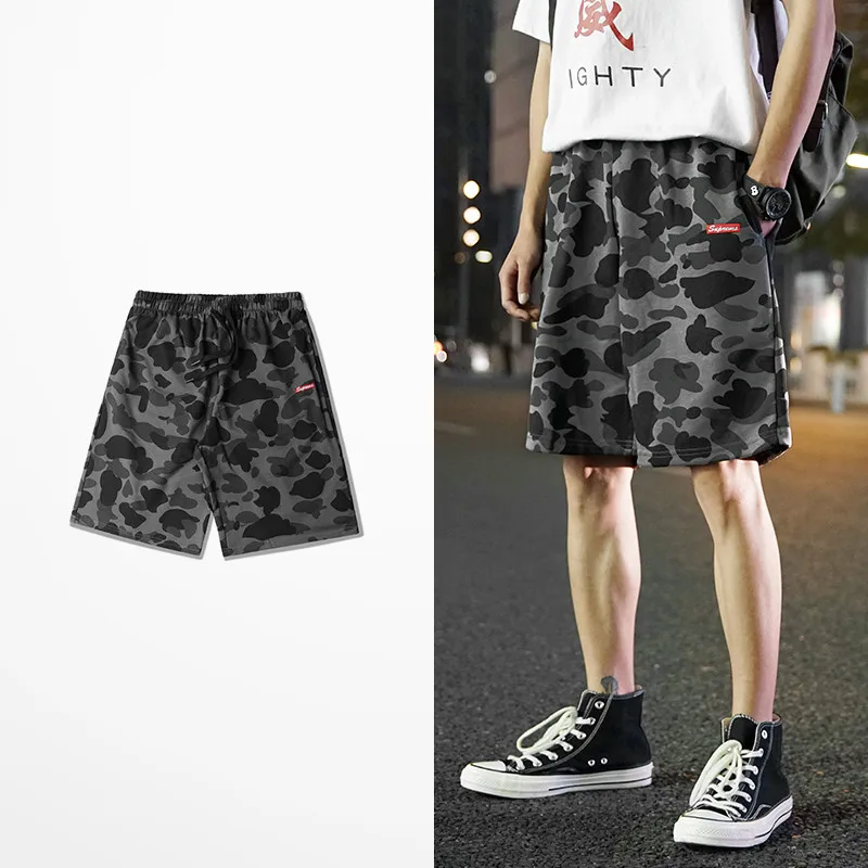Весна Лето коробка камуфляжные шорты мужские ретро Tide брендовые военные Короткие штаны мужские хип хоп рабочая одежда шорты Kanye West
