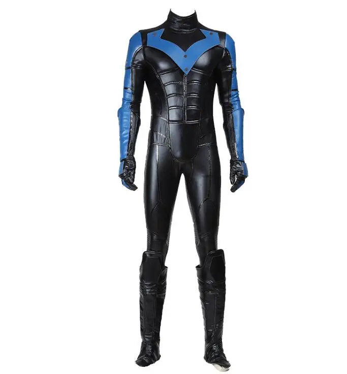 Костюм Nightwing комбинезоны Диком Грейсоном PU Для мужчин|nightwing cosplay|pu pupu jumpsuit |