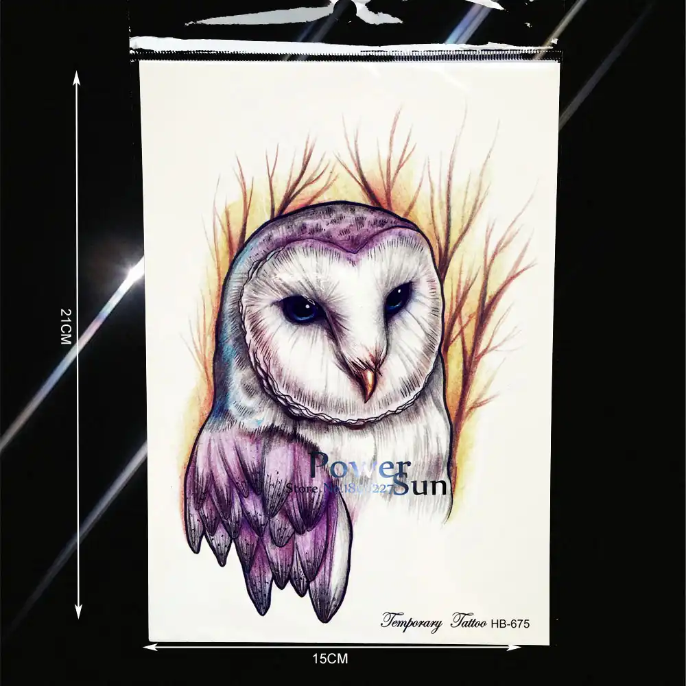Beauty Magic Owl Designs Waterproof Removable Tattoo Women Makeup