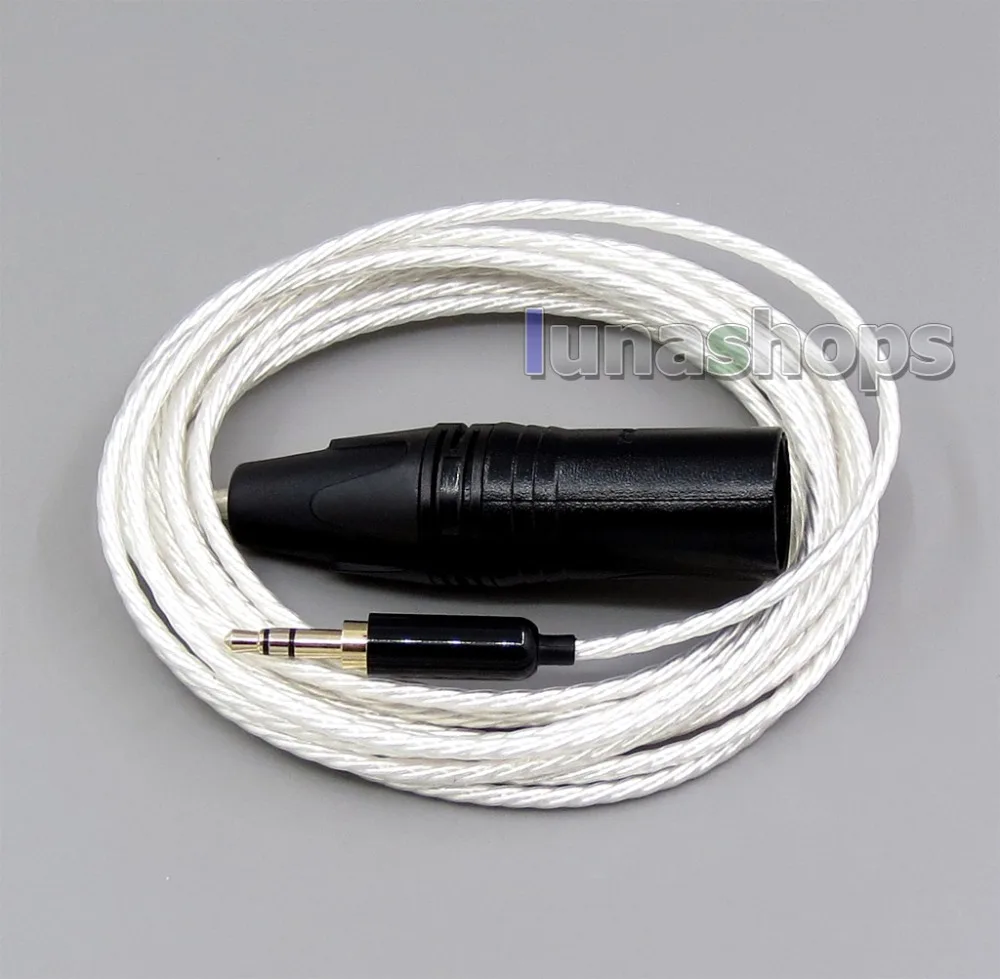 

LN006215 3m Pure Silver Plated 7N OCC XLR Headphone (4*100cores) Cable For Monster Beats Solo HD Studio Pro Mixr