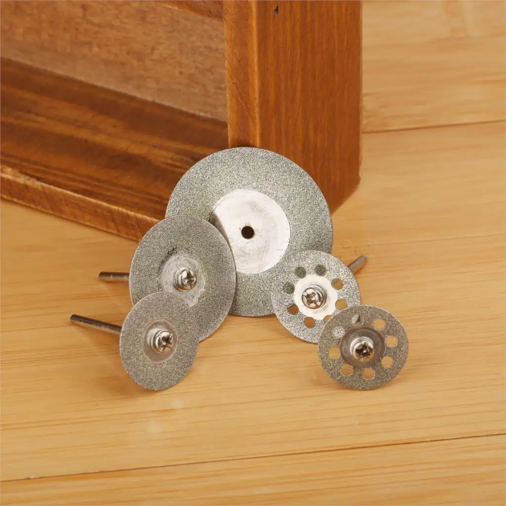 10PCS Diamond Cut Off Discs Saw Blade Breath Hole Wheel Mandrel for