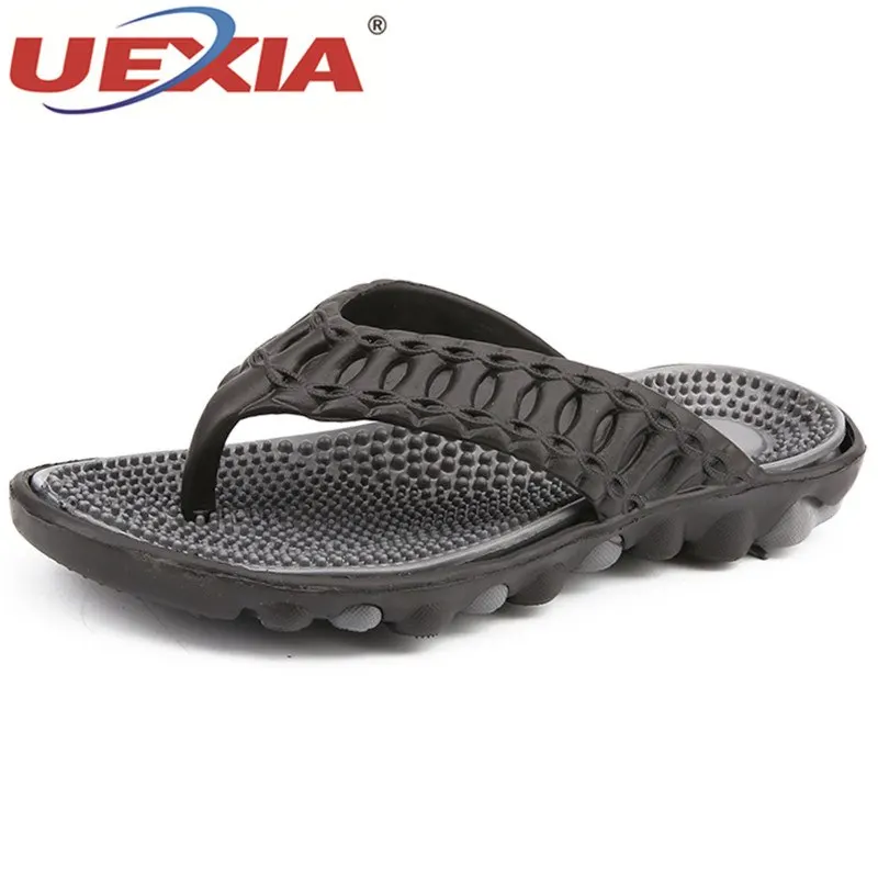 UEXIA Fashion Flip Flops Men Massage Summer Shoes Men Slippers Beach Men Flip Flops Sandalias Hombre Slide Outdoor Beach Flats цена UEXIA Fashion Flip Flops Men Massage Summer Shoes Men Slippers Beach Men Flip Flops Sandalias Hombre Slide Outdoor Beach Flats цены онлайн
