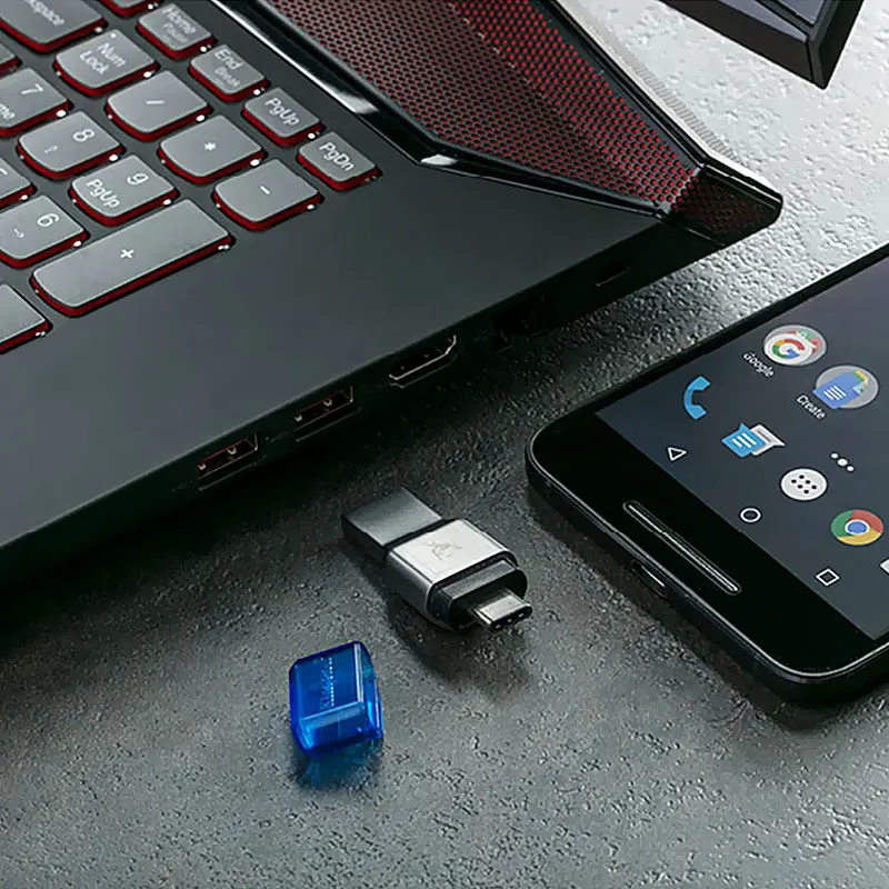Original Kingston Micro SD Card Reader USB 3.1 High Speed Type-A and Type-C Dual Interface USB Card Reader Memory Stick Pro Duo Card Reader (5)
