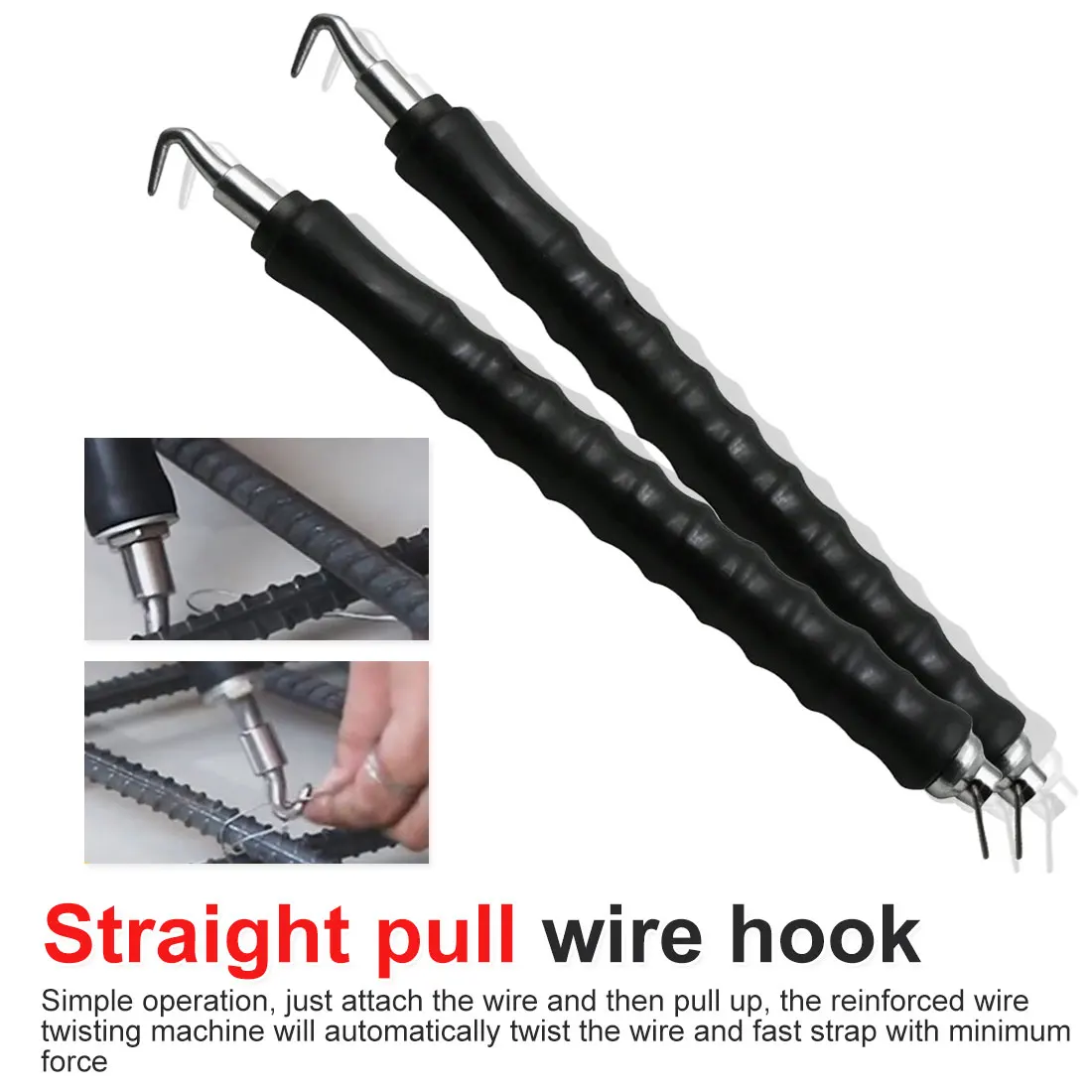 

Hardware Tool Twister Semi-automatic hook straight pulling wire tie strapping artifact Soft Handle Building Tools