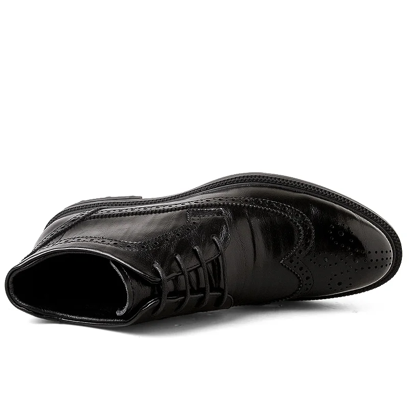 Estilo Lace Black ever De Britânico Vaca Couro brown Sapatos up Botas Pele Inverno Yd Casuais Primavera Homens inverno OzdaRqBR