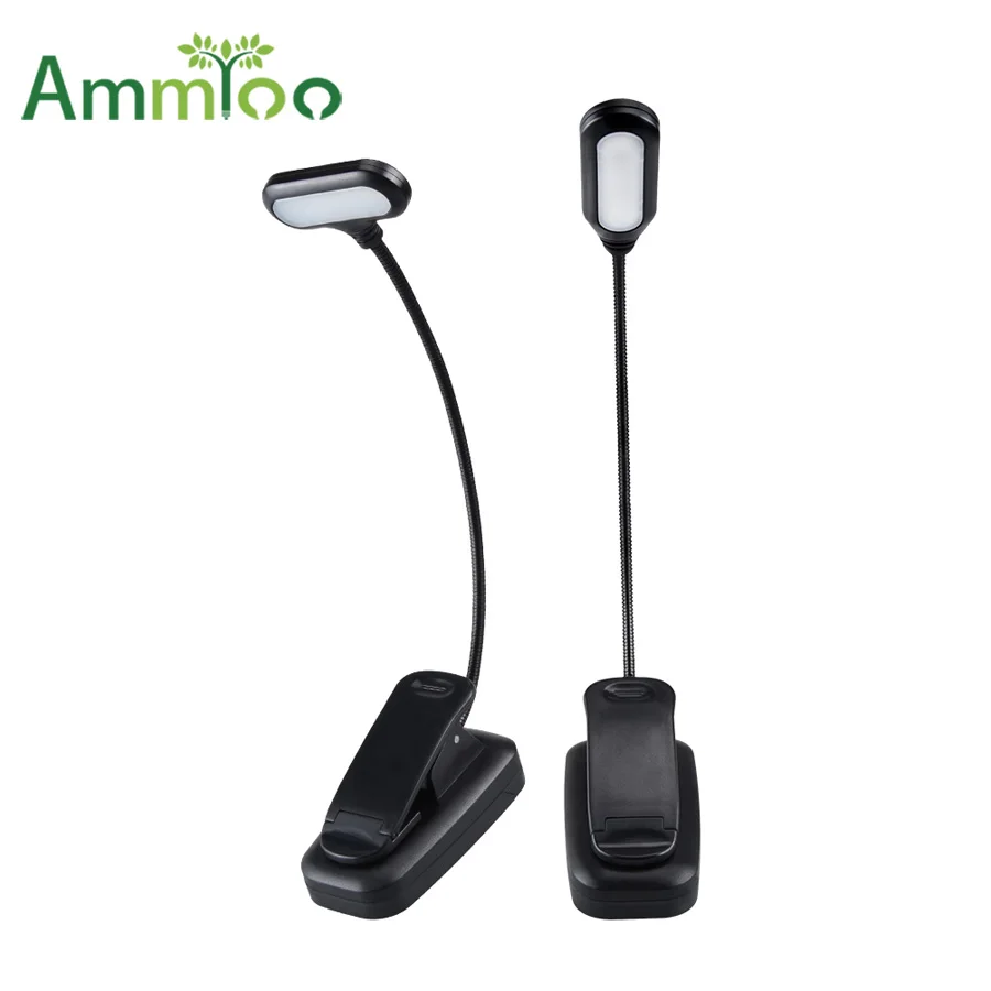

AmmToo Mini LED Book Light High Brightness Clip-on Table/Desk Lamp Study/Read Light Flexible Book Lamp Notebook PC Battery Light