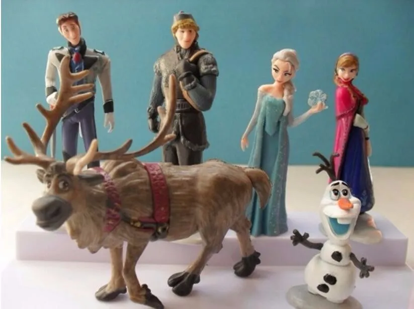 

6 Pcs/set Frozen Figures Anna Elsa Action Figures Toys Snow Queen PVC Model Anime Toy Hans Collection Gift Children Kids Toys