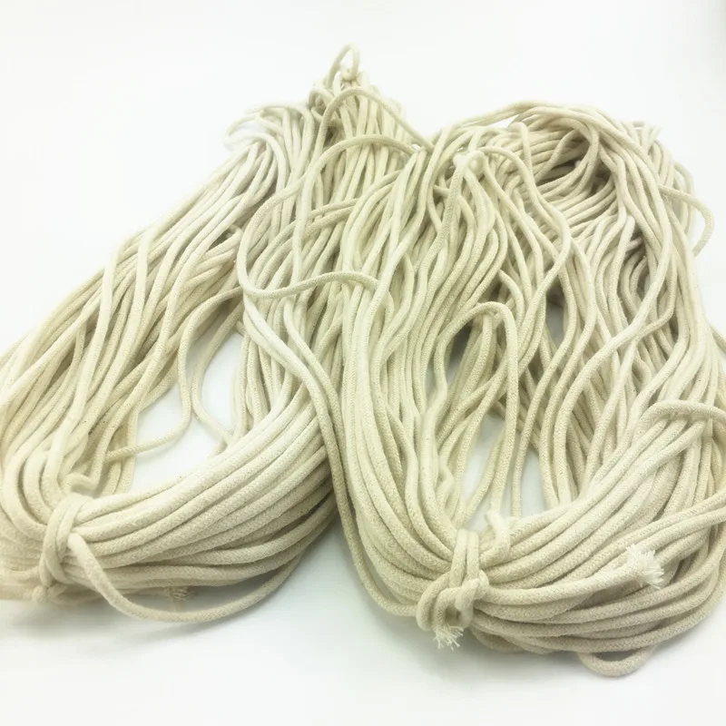 

5 meter Natrual Soft Cotton Rope with core Twine DIY Bag Accessory Handwork Bondage handle Cord