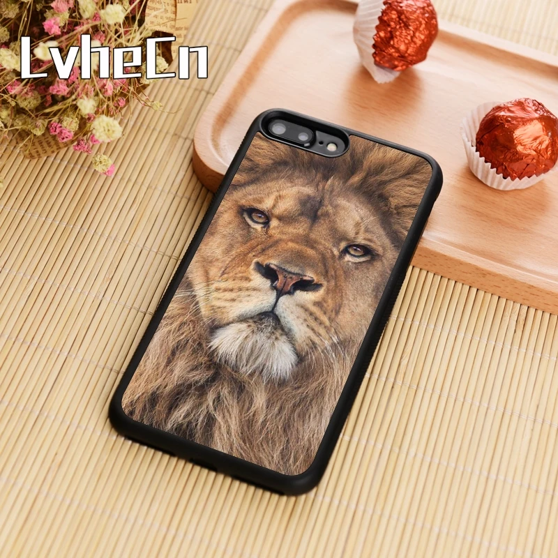 LvheCn Лев Альфа Мужской большой кот чехол для телефона iPhone 5 6 6s 7 8 plus 11 pro X XR XS max samsung S7