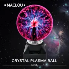 

5 Inch EU Plasma Ball Electric Ball LED Novelty Table Magic Lamp Sphere Party Decor Creative Children Night Light Gift Luminaria