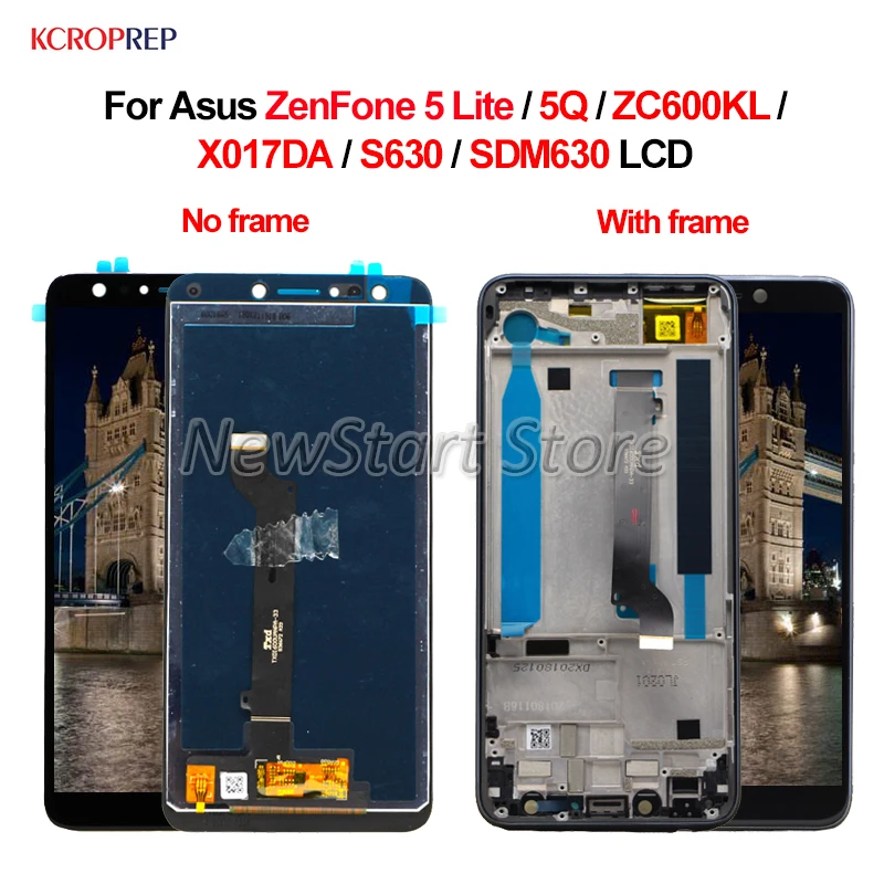 

For Asus ZenFone 5 Lite 5Q LCD Display Touch Screen Digitizer Assembly 100% Tested 5.5" For Asus ZC600KL X017DA S630 SDM630 lcd