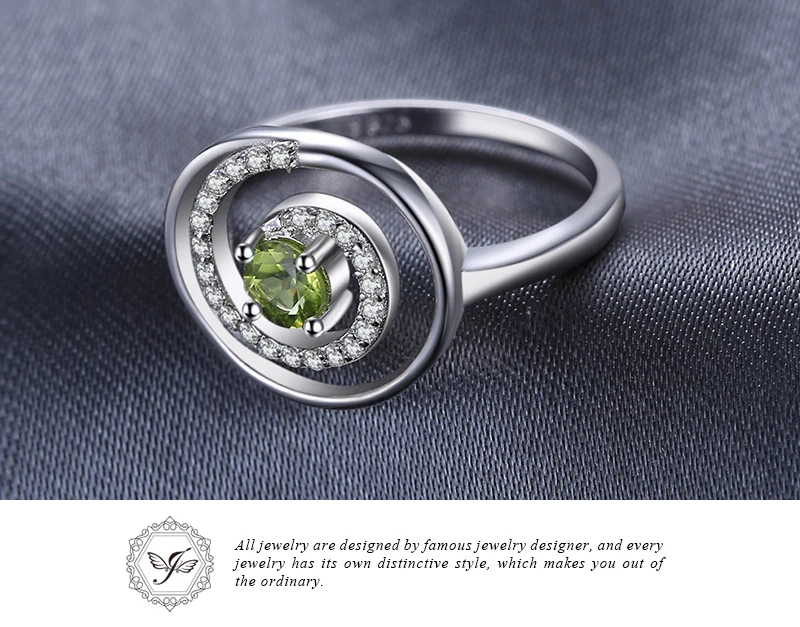 nose ring JewelryPalace Circle Natural Peridot 925 Sterling Silver Cocktail Ring for Women Gemstone Fine Jewelry Anniversary Birthday Gift dior ring