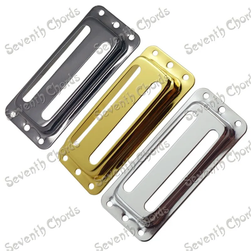 

2 Pcs Two line Metal Brass Electric Guitar Pickup Humbucker Covers Lid Shell Top Chrome Black Gold guitar accessories