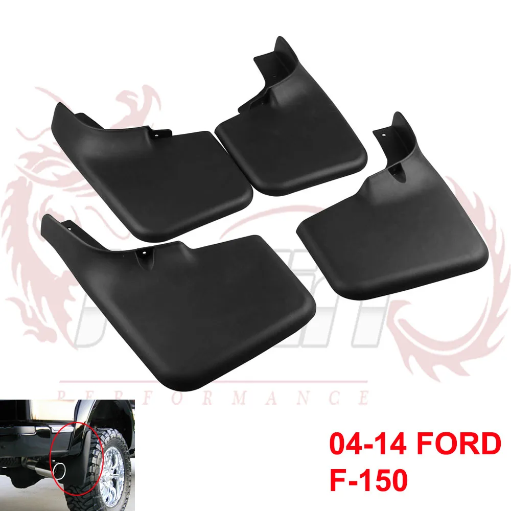 Fit 2004 2014 Ford F150 With Wheel Lip Flare Front Rear Splash Guards 