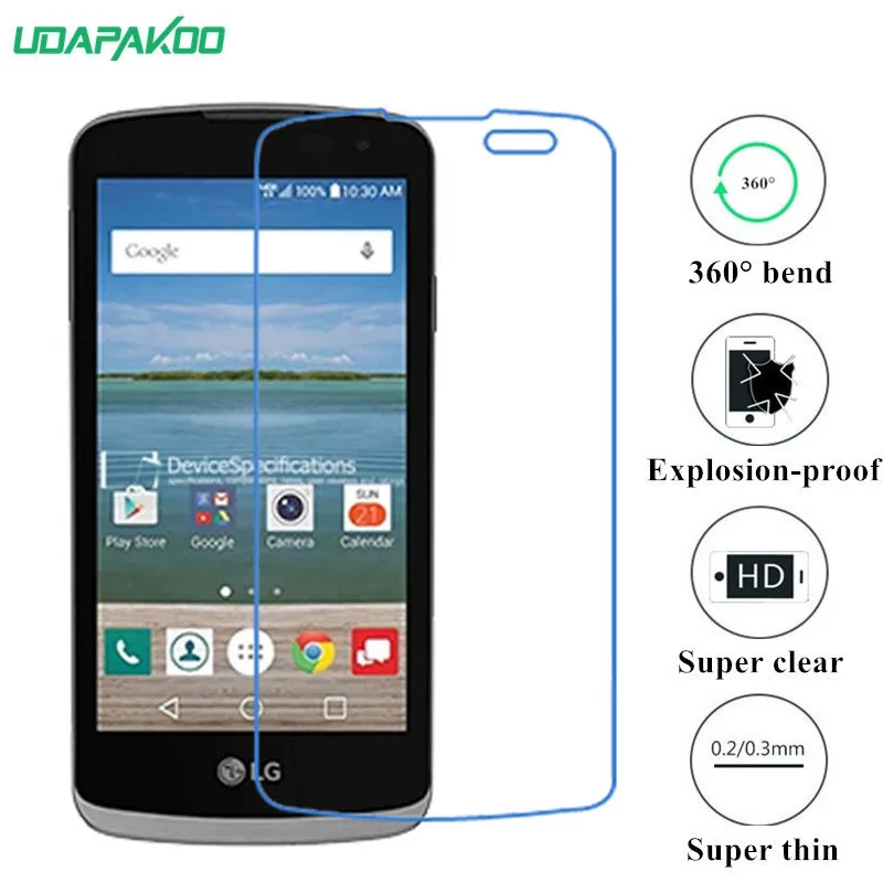 

udapakoo clear Tempered soft glass film for LG Optimus Zone 3 G Pro 2 L5 L7 L9 II F6 Nano Explosion-proof glass Screen Protector