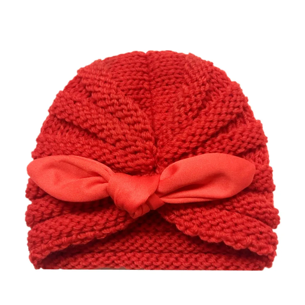 Новая осенне-зимняя детская Шапка-бини для маленьких девочек, детская вязаная Мягкая Милая шапка, От 6 месяцев до 4 лет