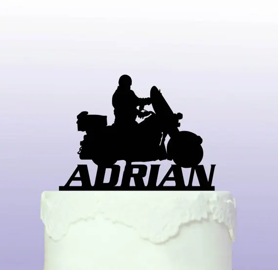 Motorcycle Birthday Cake Topper